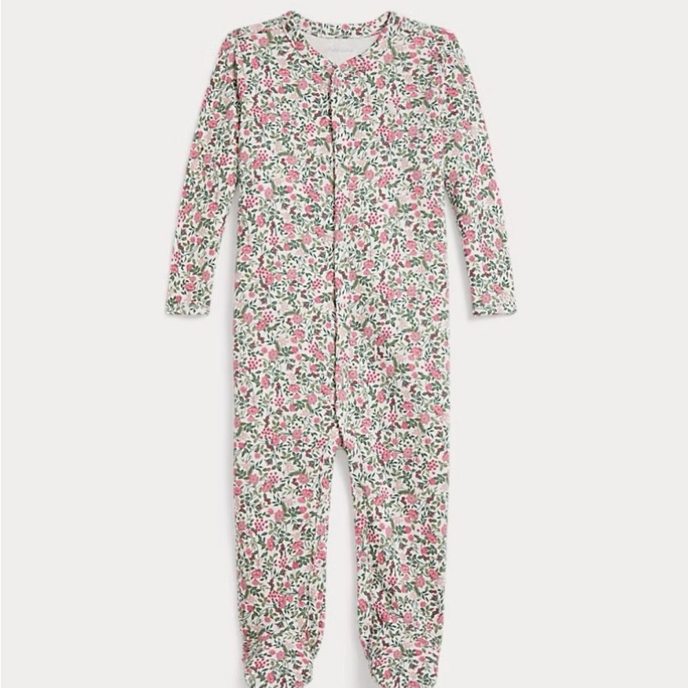 NWT Ralph Lauren floral footed onesie